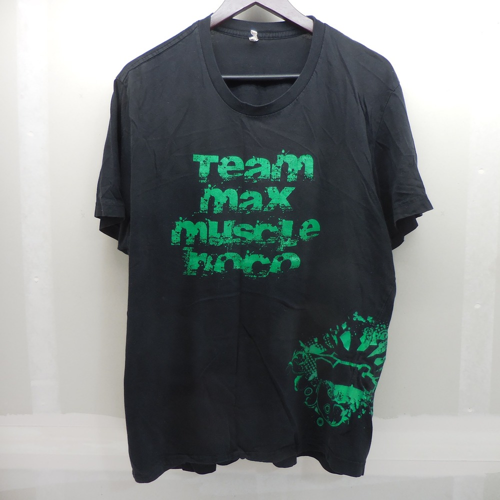 Canvas Team Max Muscle NOCO Graphic T-Shirt Black Green Mens XL Fitness Tee